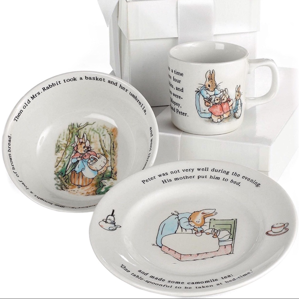 Peter Rabbit 3 Piece Tea Set Wedgewood Collectible